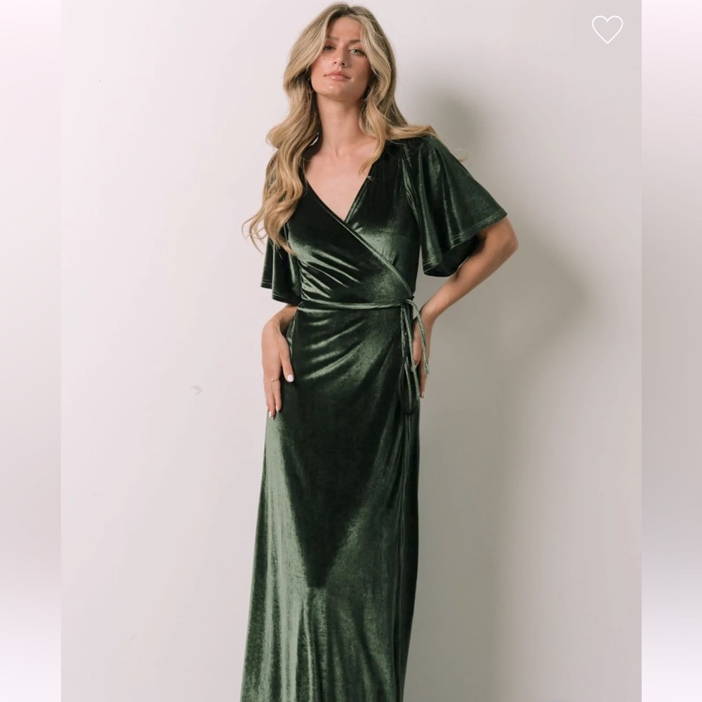 Baltic Born Meghan Wrap Maxi Dress - Deep Green